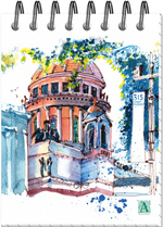 Блокнот "Питер" А7 40л, на металлическом гребне