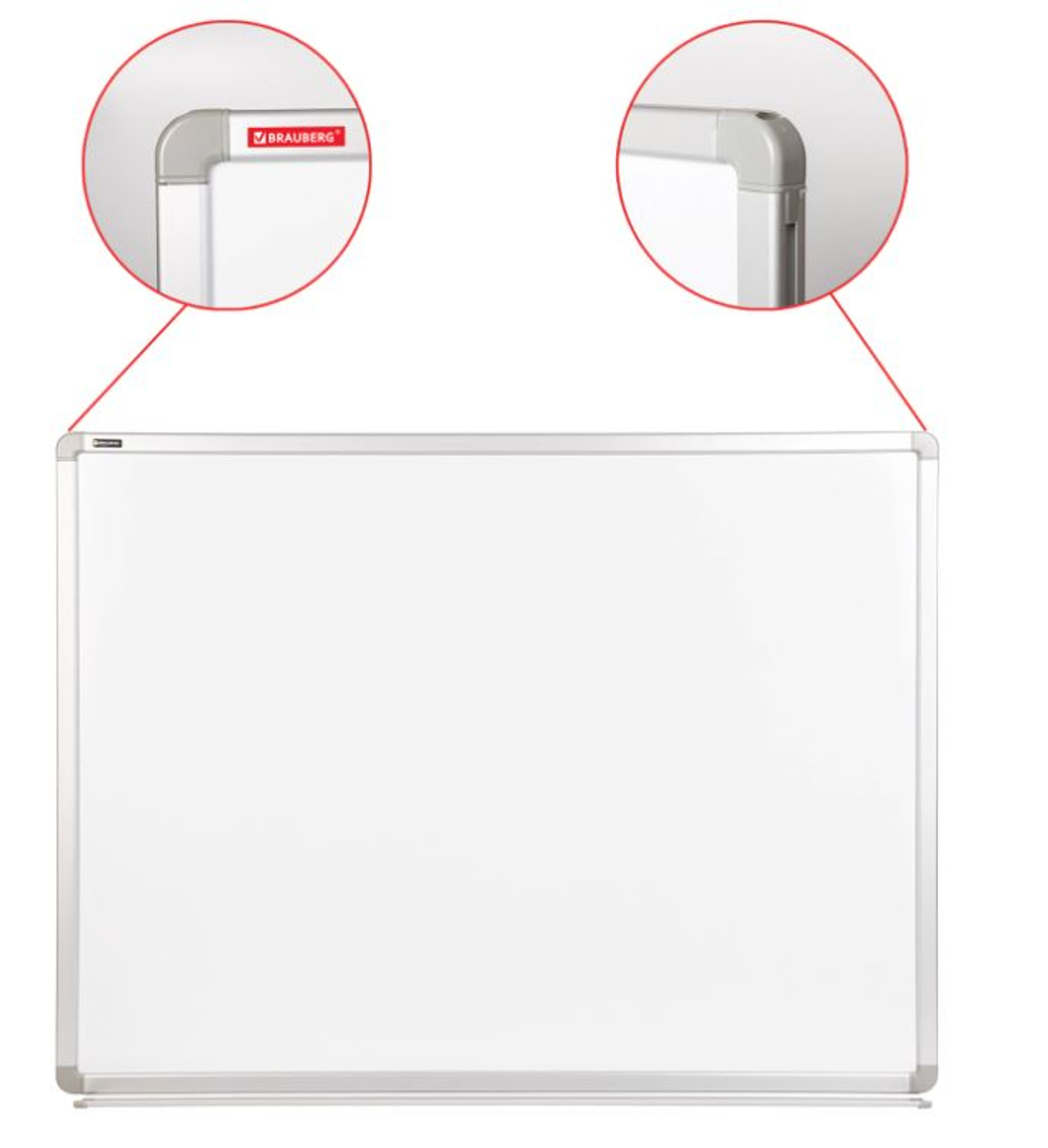 Доска магнитно-маркерная, 90х120 см, улучшенная алюминиевая рамка