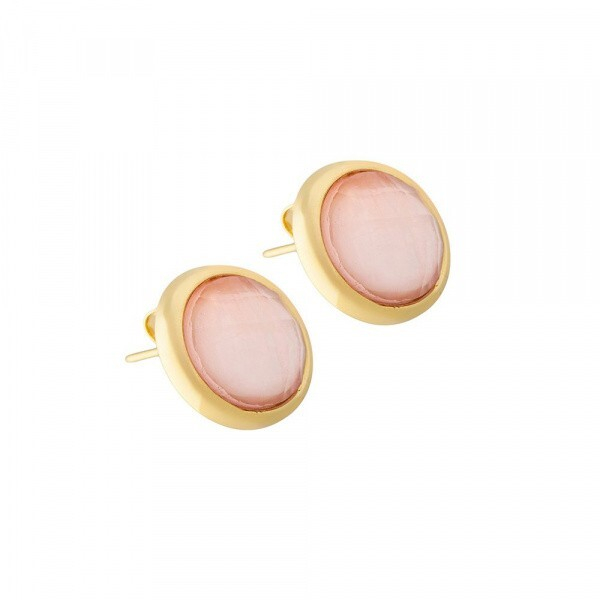 Серьги пусеты Possebon Quartz Rose A9997.9 R/G