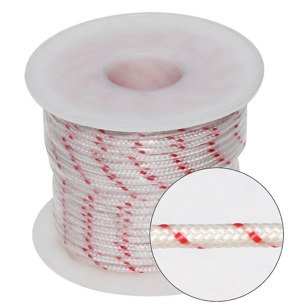 Шпагат полипропиленовый, 2,5 мм х 20 м, белый с красной маркирующей нитью (10260129)
