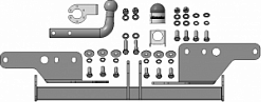 Фаркоп для Toyota Corolla (Е15/Е16) 2007-2013/2013- (без электрики, паспорт и сертификат в комплекте) Motodor.92514-A