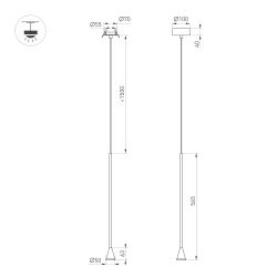 Светильник SP-RINAR-HANG-L565-5W Warm3000 (BK, 36 deg, 230V) (Arlight, IP20 Металл, 5 лет) 059323