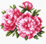 "Пионы"-1295/1 канва с рисунком