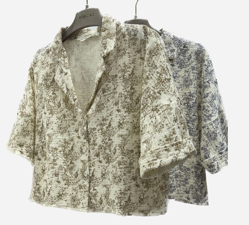 Рубашка сафари из муслина