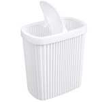 Контейнер для мусора с плавающей крышкой "velvet" 5,9л 225х140х253мм (белый)