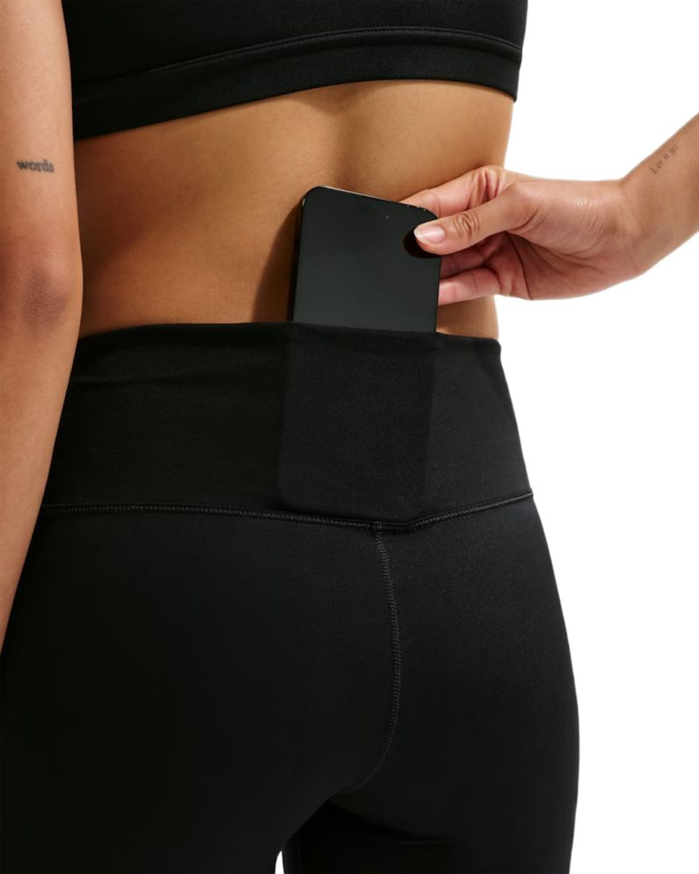 Леггинсы Nike Dri-Fit One High-Waisted Capri - black/white