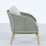 Кресло деревянное с подушками Tagliamento Madrague, светлый тик, бежевый