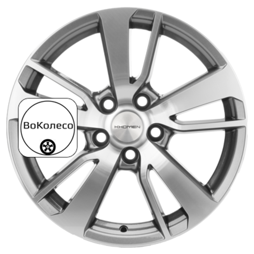 7x17/5x114,3 ET38 D67,1 KHW1704 (Outlander) Gray-FP Khomen Wheels