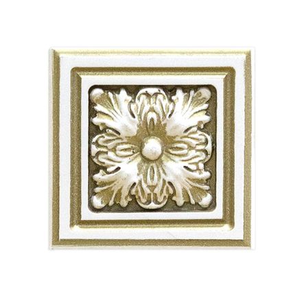 Розетка (АЛЬТА)  К  ART Белый эмаль/Золото