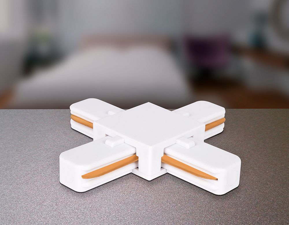 Ambrella Коннектор Х-образный однофазный для соединения трековых шинопроводов Track System GL7082