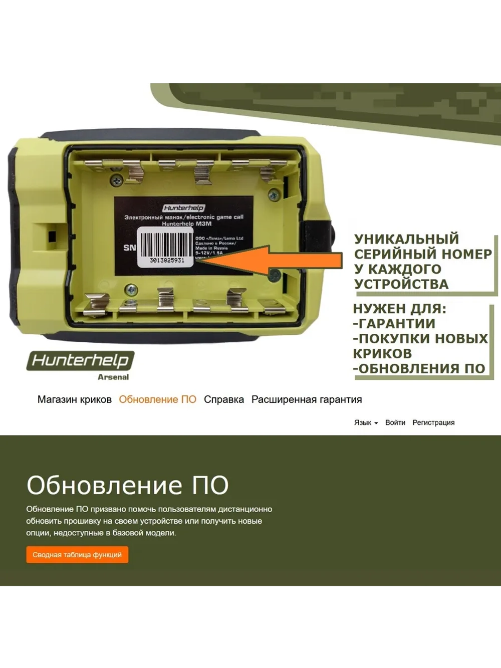 Электронный манок Master 3M+ Альфа+карта № 2 Сибирь