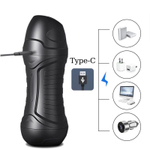 Черный вибромастурбатор с режимом всасывания «Оки-Чпоки» (Цвет: черный)