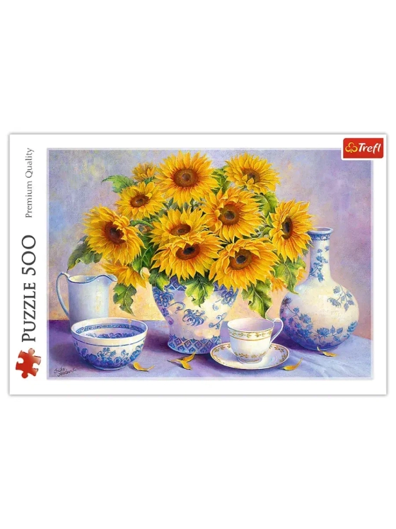 Пазлы для детей 7 8 лет и взрослого 500 элементов Подсолнухи