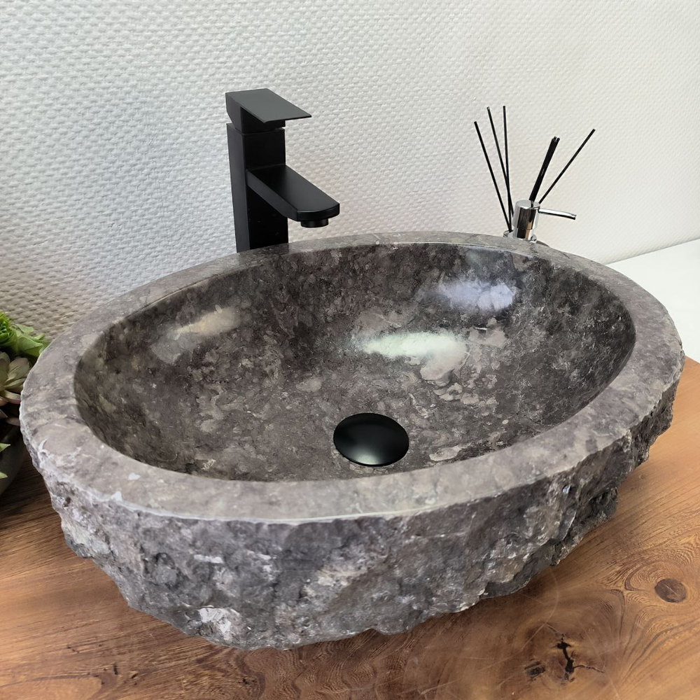 Раковина из мрамора Erozy Grey EM-62957 51*39*16 109
