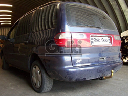 Фаркоп оцинкованный Galia F105A для Ford Galaxy 1995-2000, SEAT Alhambra 1996-2000, Volkswagen Sharan 1995-2000(паспорт и сертификат в комплекте)(без электрики)