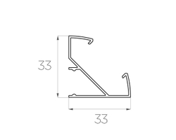 Профиль угловой алюминиевый LC-LPU-3333-2 Anod