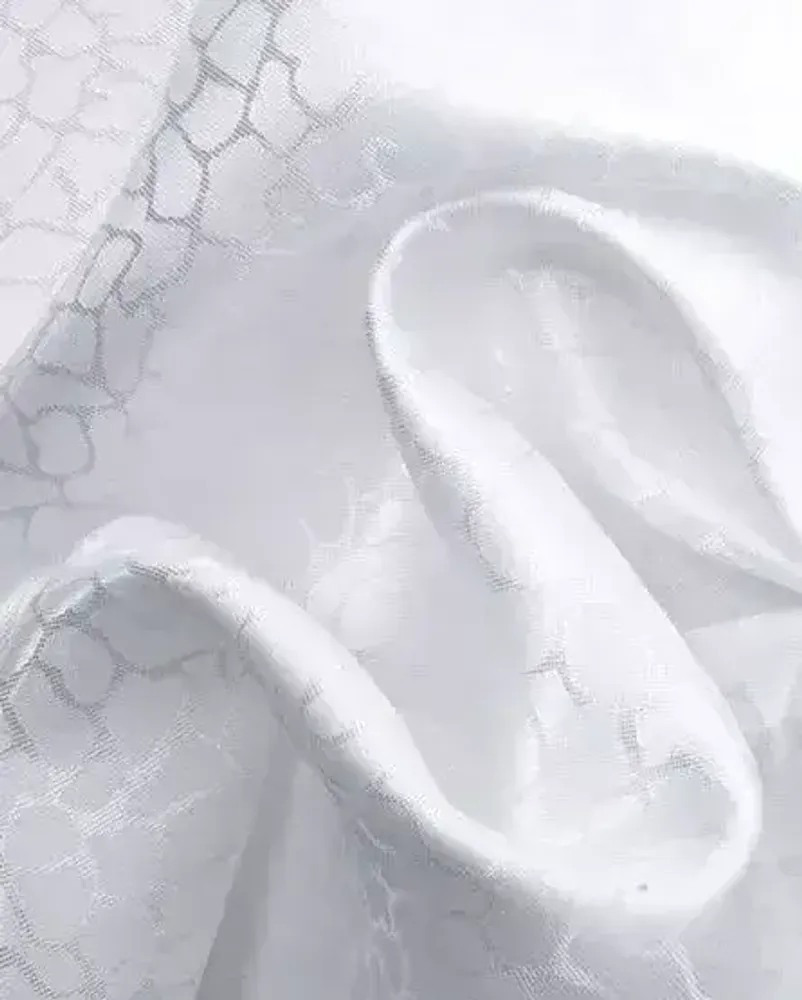 Ткань подкладочная Жаккард, шир. 145 см, 90(+/-5) гр/м2, вискоза 48%, п/э 52%, белый