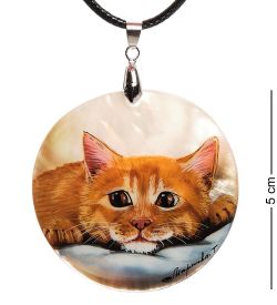 ШК-55/ 62-B Кулон из перламутра «Кот»