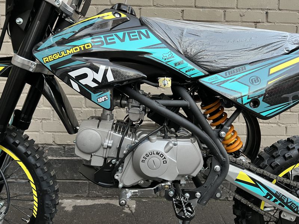 Питбайк Regulmoto SEVEN электростартер, Синий/Желтый