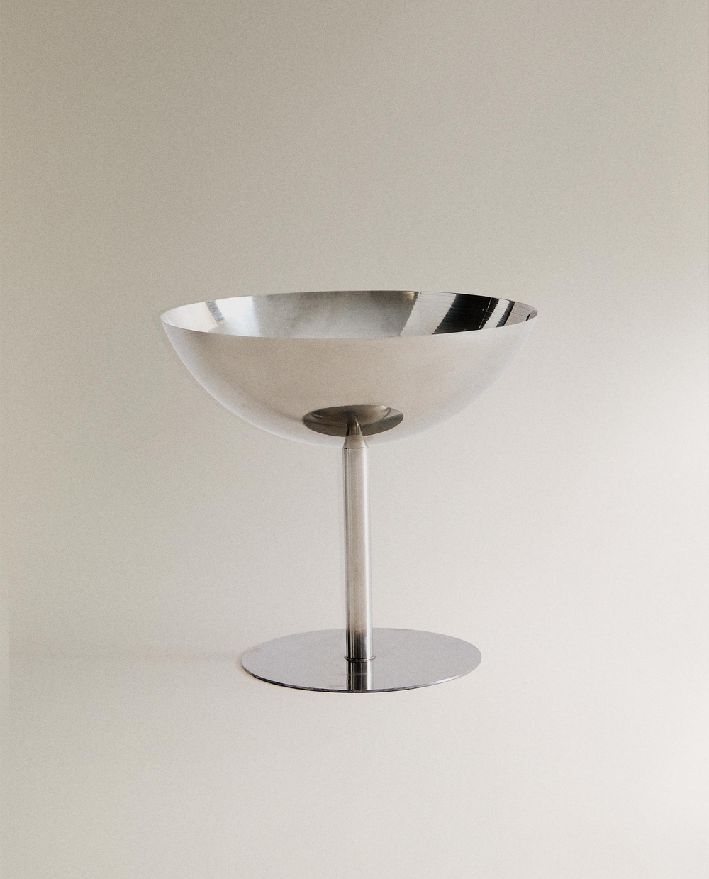 Zara Home бокал из нержавеющей стали, цвет серебристый, 12.8 см