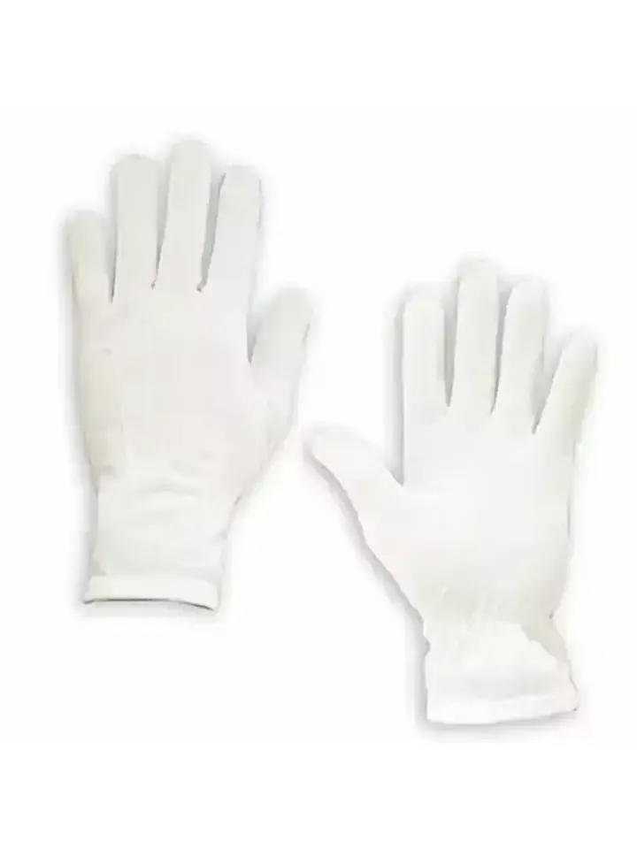 Перчатки парадные белые х/б+ лайкра (А)