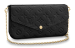 LOUIS VUITTON Pochette Felicie Zippered Insert Monogram Empreinte Noir