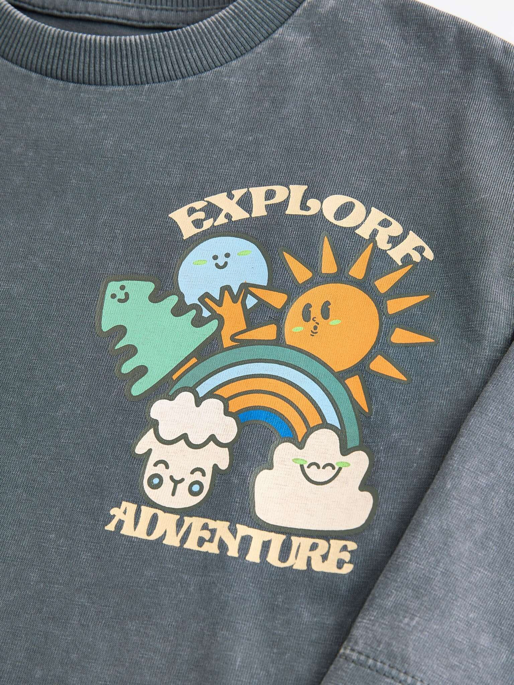 Лонгслив для мальчика Next B74-593, Темно-серый