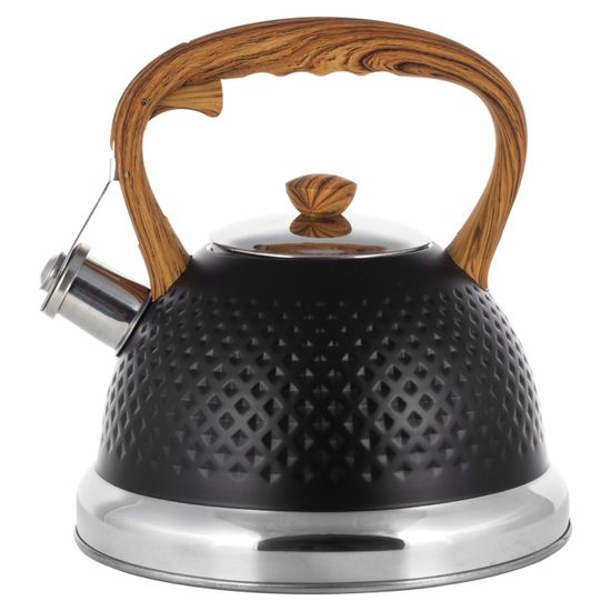 Чайник 2,7 л. из нержавеющей стали со свистком Kamille KM-1098 и ручкой "soft touch" под дерево