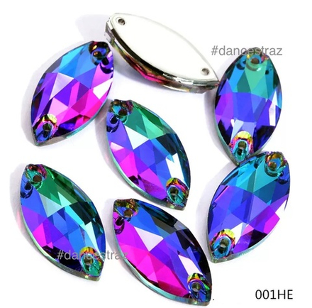 Стразы пришивные, Horse Eye, Heliotrope, 001HE, 9*18mm, (252 ea/pkg), 5A+Best, (F2)