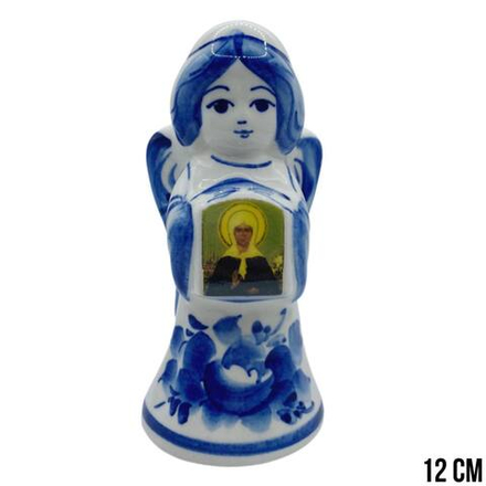 Фигурка Ангел с иконой Матрона гжель