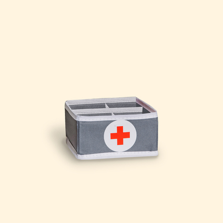 Аптечка домашняя 15х15х8 (серая)