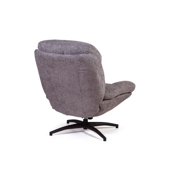 Кресло качалка с вращением и оттоманкой Magnus цвет серый