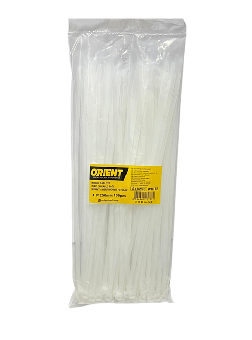 ХОМУТ НЕЙЛОНОВЫЙ 4,8Х250 (100 ШТ) ORIENT S48250