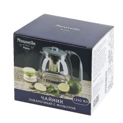 Чайник заварочный с фильтром v=1250 мл (индивидуальная упаковка)