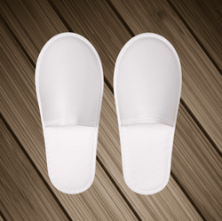 Тапки спанбонд бизнес, закрытый мыс (100 пар), одноразовые, белые, 3 мм подошва