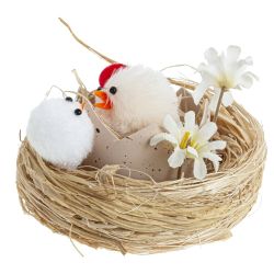 GAEM Изделие декоративное "Гнездо пасхальное" (блок 6 шт), L7,5 W7,5 H5 см, 2в.