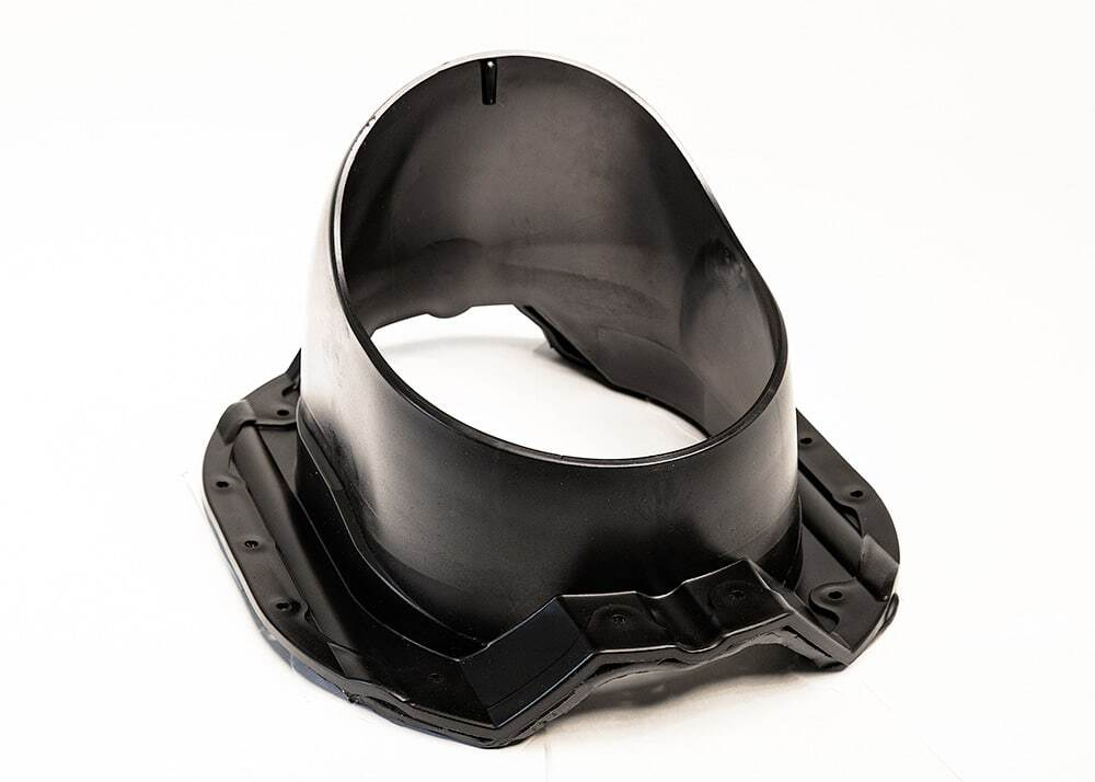 Комплект вентиляции: Колпак D160, вент. выход утепленный высотой Н-700, для кровельного профнастила 35мм, черный