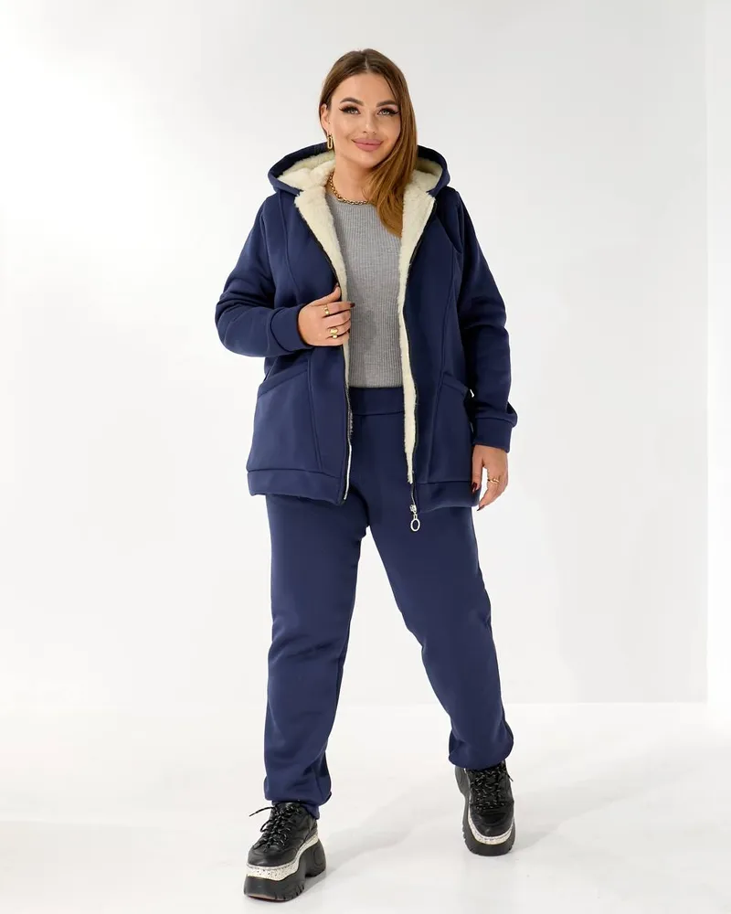 Костюм с мехом УК-5478-2 Фабрика Моды