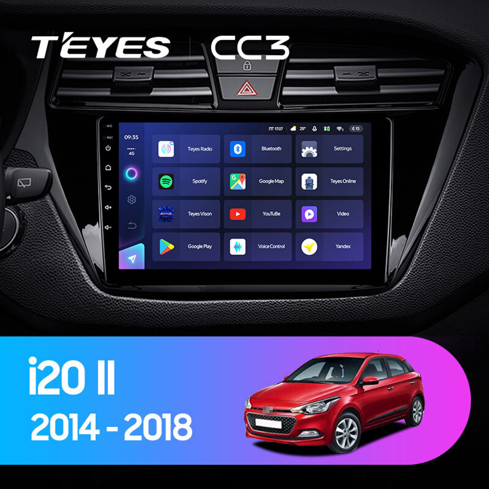 Teyes CC3 9" для Hyundai i20 2014-2018