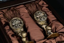 Набор лафитников для водки «Знаки Зодиака Близнецы» 2 шт. в подарочном футляре c художественным оформлением