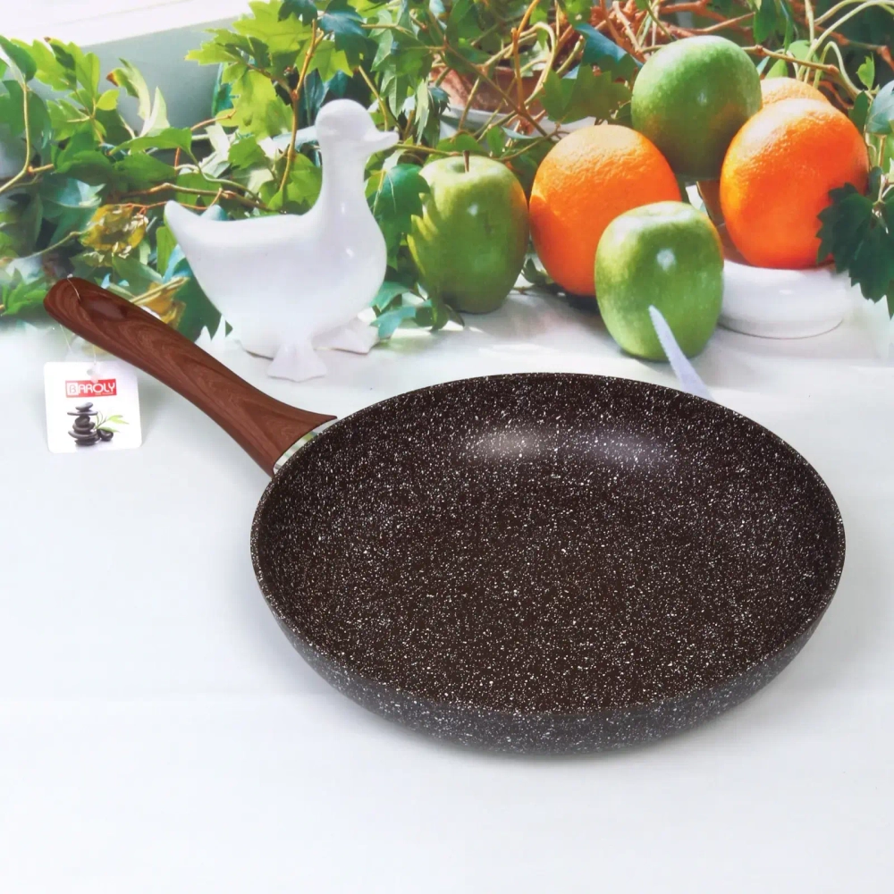 Сковорода «BAROLY» GRAY 28см индукционная с антипригарным покрытием, бакелитовая ручка