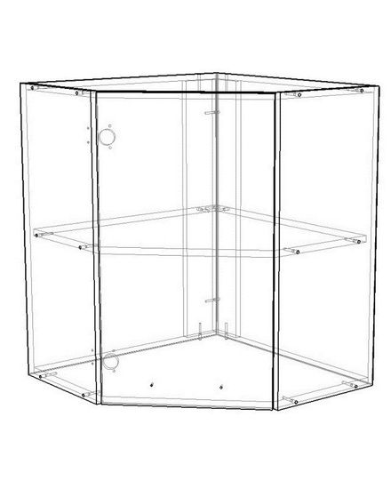 Шкаф  кухонный угловой ТОКИО-1 левый /603*720*603/