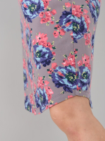 Платье Пкл-137/серый-голубойпион