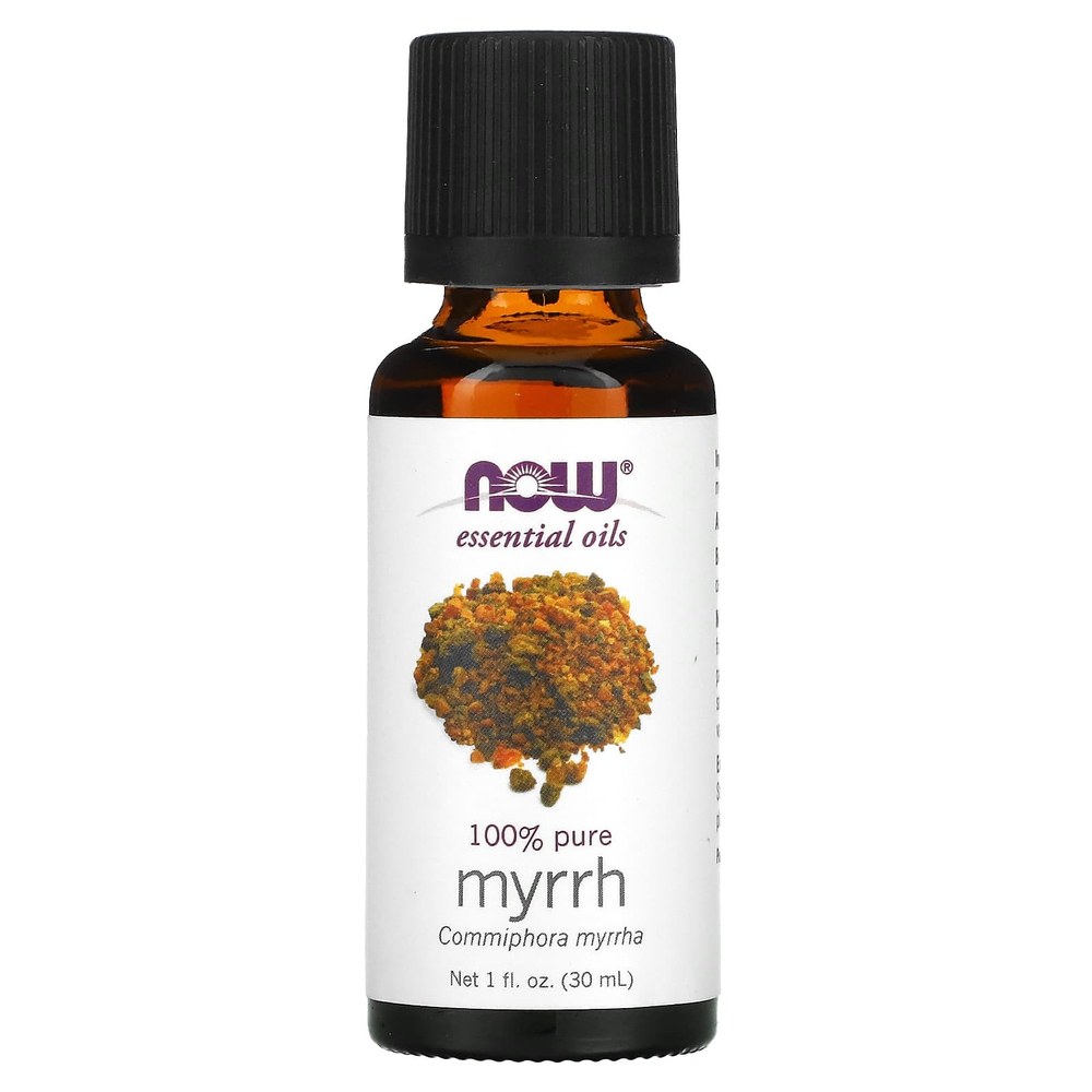 NOW Foods, эфирные масла, на 100% чистая мирра, 30 мл (1 жидк. унция)