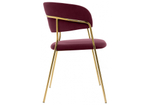 Стул на металлокаркасе Woodville Kamelia 1 wine red, gold