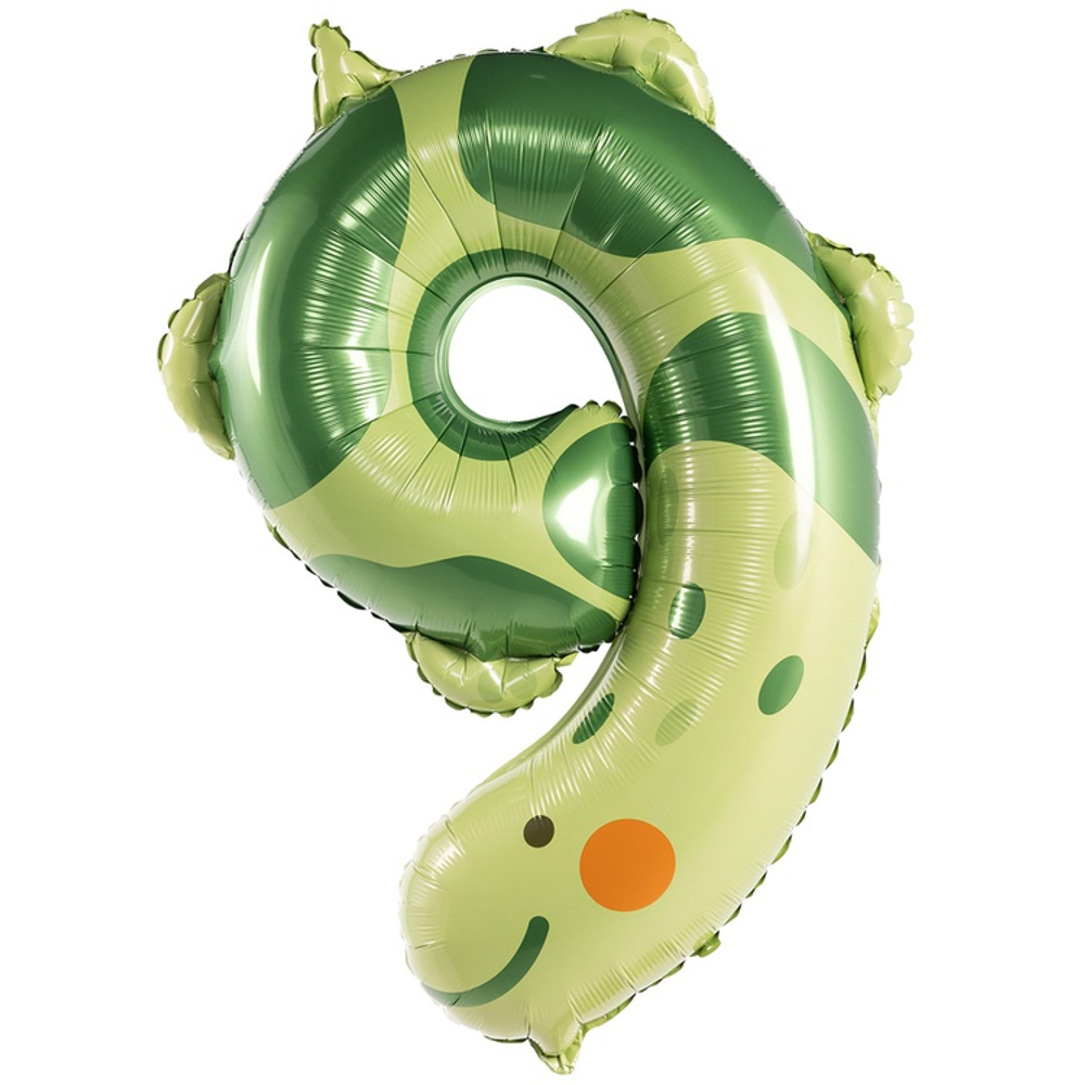 Шар Фольгированный Цифра 9 Зоопарк Черепаха (Ассорти)