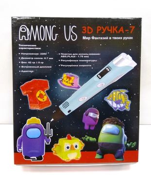 3D Ручка - 7 Among Us c фигурками