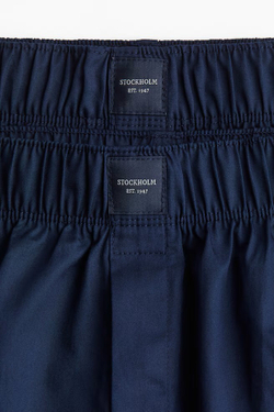 H&M Набор трусов-боксеров из хлопка ( 2 шт.), синий