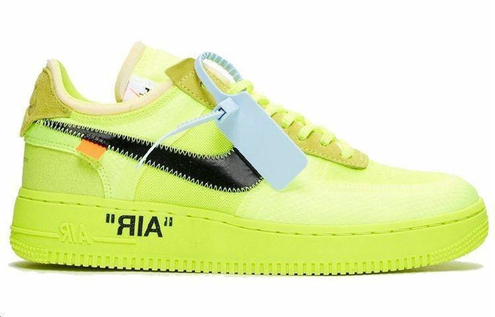 Кроссовки Off-White X Nike Air Force 1 Part 2 Volt The Ten