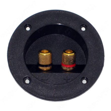 Терминал аудио круг. 75 мм металл "позолоч" на корпус